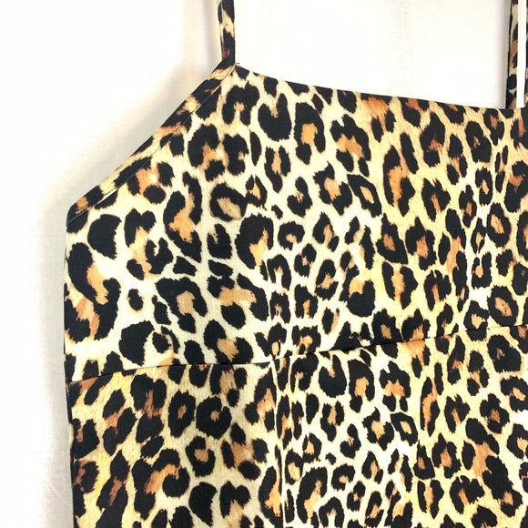 Zara Leopard Strappy Mini Dress NWT - Picture 5 of 8